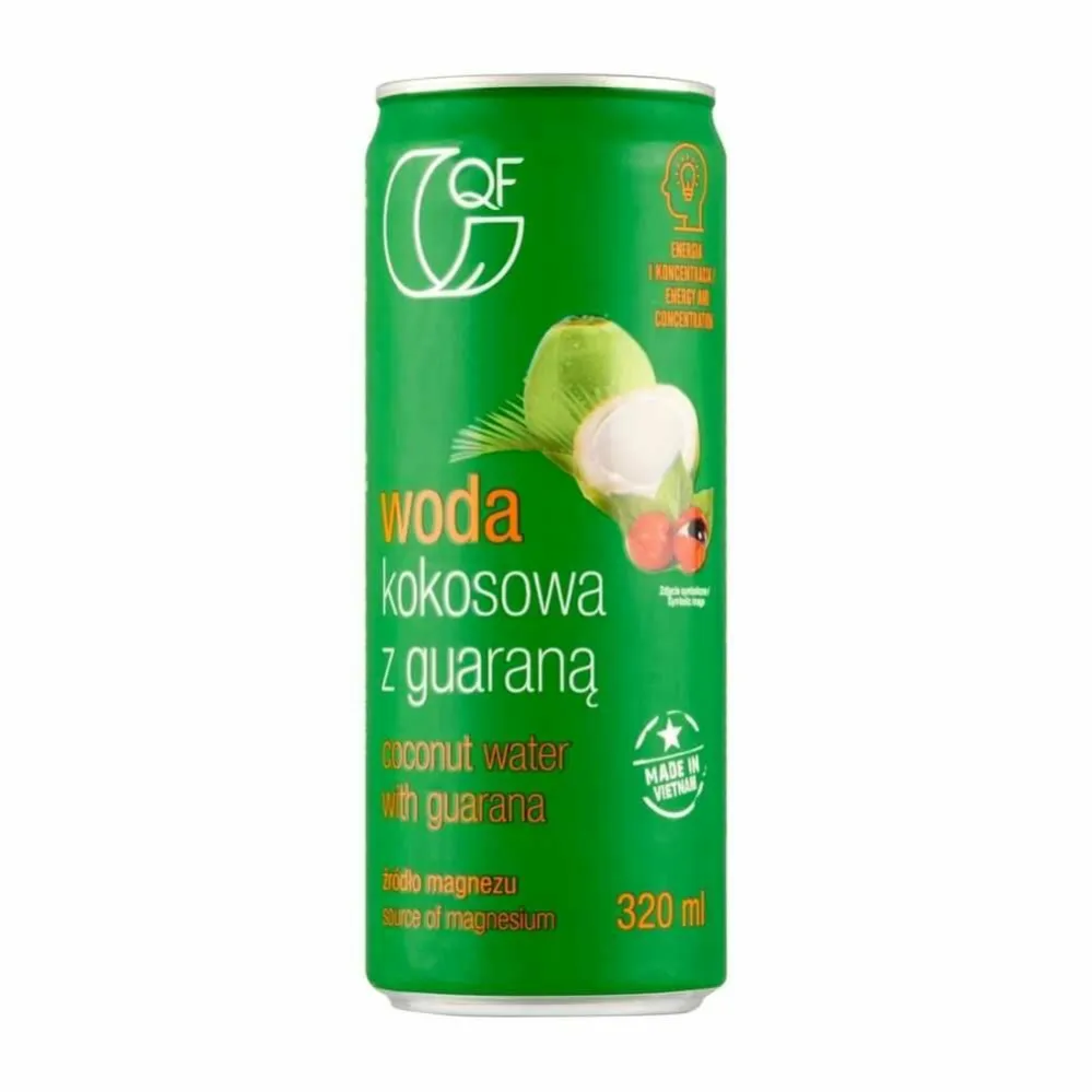 Woda Kokosowa z Guaraną i Magnezem 320 ml - QF