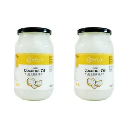 Zestaw 2 x Olej Kokosowy Bezzapachowy Rafinowany 900 ml  -  Natur Planet