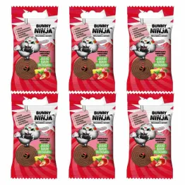 6 x Przekąska Owocowa o Smaku Jabłko - Banan - Truskawka 15 g - Bunny Ninja
