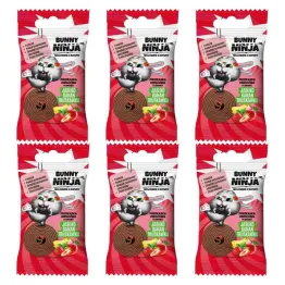 6 x Przekąska Owocowa o Smaku Jabłko - Banan - Truskawka 15 g - Bunny Ninja
