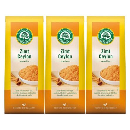 Zestaw 3 x Cynamon Cejloński Mielony Bio 50 g Lebensbaum