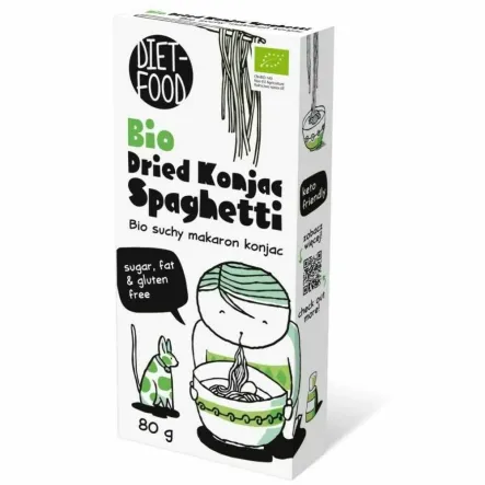 Makaron Konjac Suchy Bio Spaghetti 80 g - Diet-Food