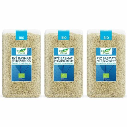 Zestaw 3 x Ryż Basmati Pełnoziarnisty Bio 1 kg - Bio Planet