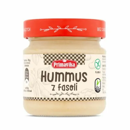 Hummus z Fasoli 160 g - Primavika - Przecena Krótka Data Minimalnej Trwałości
