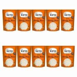 10 x Makaron Konjac w Kształcie Ryżu (Sticky Rice) do Sushi 200 g - Keto Chef