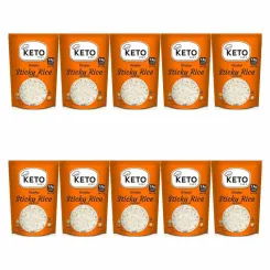 10 x Makaron Konjac w Kształcie Ryżu (Sticky Rice) do Sushi 200 g - Keto Chef