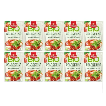 10 x Galaretka o Smaku Truskawkowym z Agarem Bezglutenowa BIO 40 g - Amylon