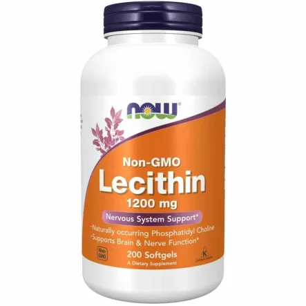 Lecytyna 1200 mg 200 Kapsułek - Now