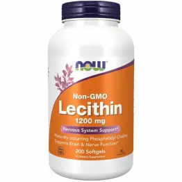 Lecytyna 1200 mg 200 Kapsułek - Now