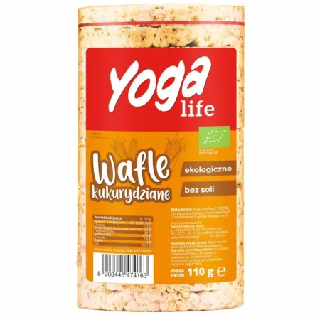 Wafle Kukurydziane Bez Soli Bezglutenowe 110 g Bio - Yoga Life - Przecena Krótka Data Minimalnej Trwałości