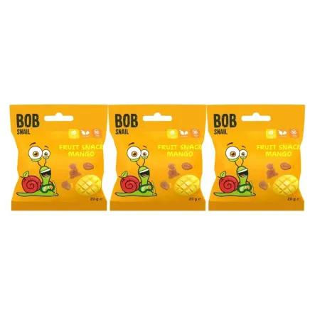 3 x Przekąska Mango 20 g - Bob Snail