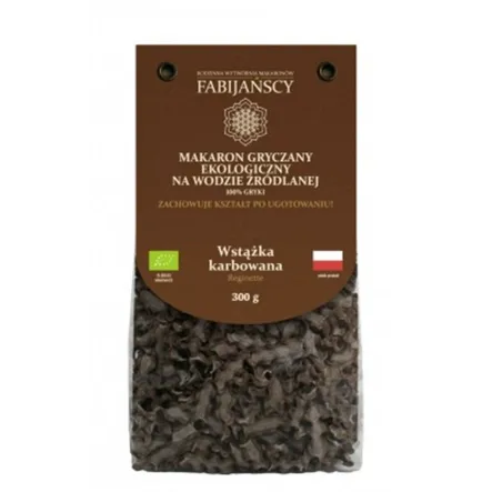 Makaron gryczany BIO Wstążka Karbowana Reginette 300g Fabijańscy