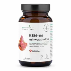 KSM - 66 Ashwagandha 120 Kapsułek - Aura Herbals