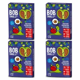 4 x Przekąska Jabłkowo - Borówkowa z Owoców Bez Dodatku Cukru 60 g - Bob Snail