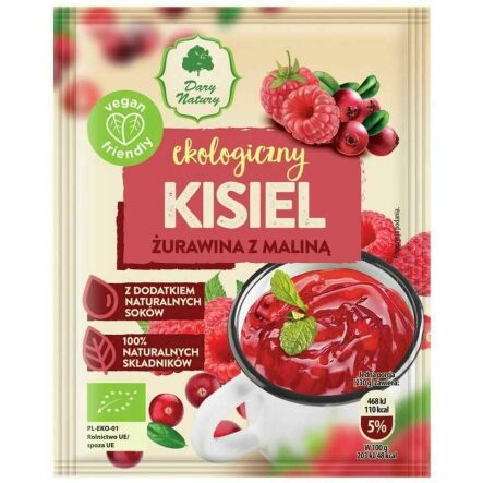 Kisiel do Kubka Żurawina z Maliną Eko 30 g - Dary Natury