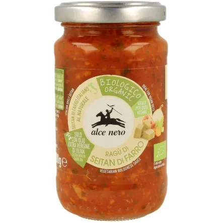 Sos Pomidorowy z Seitanem i Oliwą Bio 200 g Alce Nero - WYPRZEDAŻ