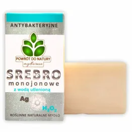 Roślinne Naturalne Mydło ze Srebrem z Wodą Utlenioną 100 g - Mydlarnia Powrót do Natury