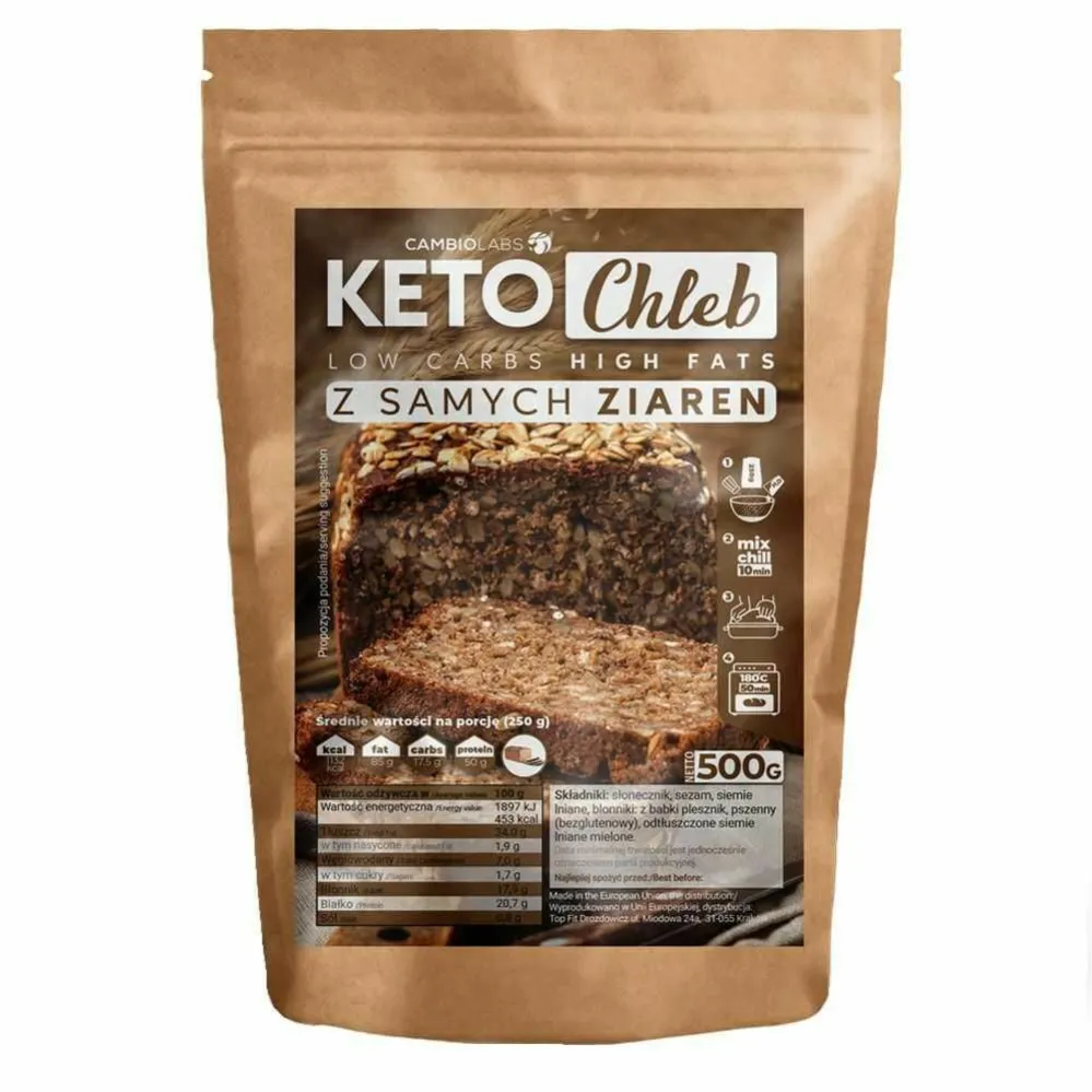 KETO Mieszanka na Chleb z Samych Ziaren 500 g - CambioLabs