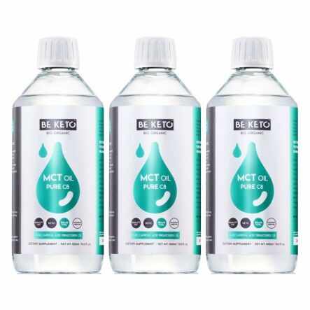 3 x Olej MCT 100% Pure C8 1 l - Beketo