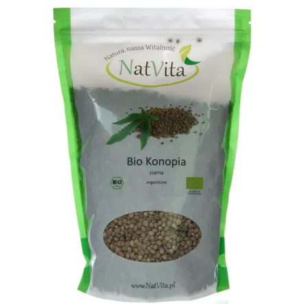 Bio Ziarno Konopne Niełuskane 1000 g Natvita - Ziarna Konopi Eko