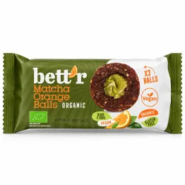 Kulki Daktylowe z Matchą i Nadzieniem Pomarańczowym BIO 45 g (3x 15 g) – Bettr