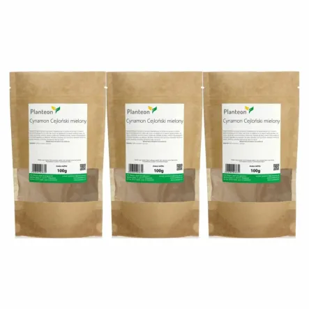 3 x Cynamon Cejloński Mielony 100 g - Planteon