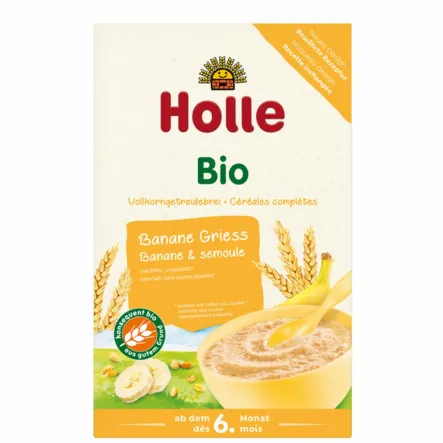 Kaszka Pszenna z Bananem Bezmleczna Bez Dodatku Cukru Bio Demeter 250 g - Holle
