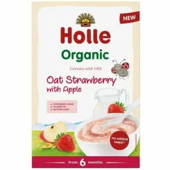 Kaszka Mleczno - Owsiana Truskawka - Jabłko Bio 250 g - Holle (data: 05.12.2025)