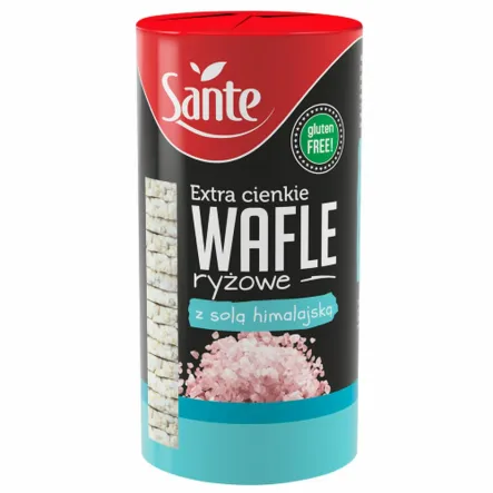 Extra Cienkie Wafle Ryżowe z Solą Himalajską 110 g Sante 