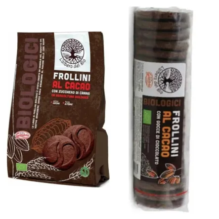 Ciastka Kakaowe Wegańskie BIO 350 g + Ciastka Kakaowe z Kawałkami Czekolady Wegańskie BIO 250 g - Gandola