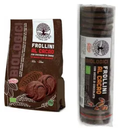 Ciastka Kakaowe Wegańskie BIO 350 g + Ciastka Kakaowe z Kawałkami Czekolady Wegańskie BIO 250 g - Gandola