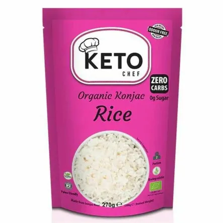 Makaron Keto (Konjac Typu Noodle W Kształcie Ryżu) Bio 270 g (200 g) - Keto Chef