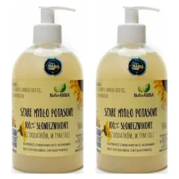 2 x Szare Mydło Potasowe 100% Słonecznikowe 500 ml - NaturAnna
