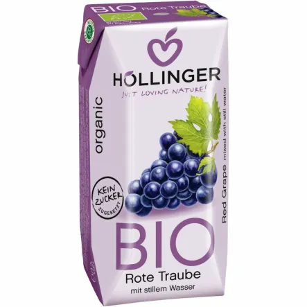 Napój z Czerwonych Winogron Bio 200 ml - Hollinger