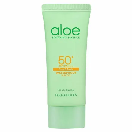 Wodoodporny Przeciwsłoneczny Żel z Wysokim Filtrem (Aloe Waterproof Sun Gel) SPF 50+ 100 ml - Holika Holika