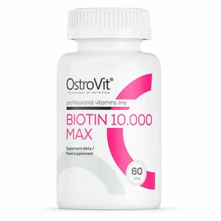 Biotyna - Biotin 10.000 MAX 60 Tabletek - OstroVit