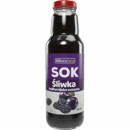 Sok z Suszonych Śliwek Kalifornijskich 750 ml - NaturAvena