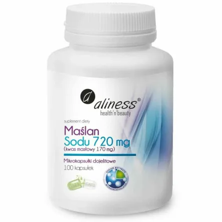 Maślan Sodu 720 mg 100 Kapsułek  - Aliness