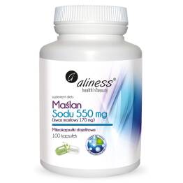 Maślan Sodu Kwas Masłowy 550 mg 100 Kapsułek  - Aliness