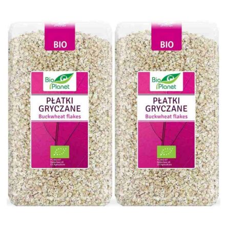 Zestaw 2 x Płatki Gryczane Bio 600 g - Bio Planet 