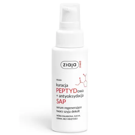 Serum Regenerujące Twarz, Szyja i Dekolt KURACJA PEPTYDOWA 50 ml - Ziaja MED