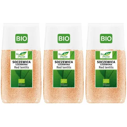 3 x Soczewica Czerwona Bio 500 g - Bio Planet