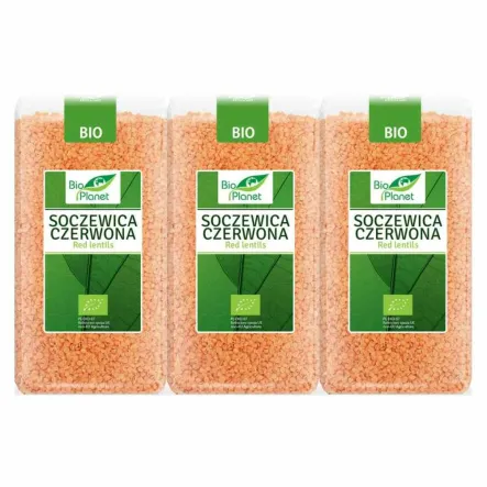 3 x Soczewica Czerwona Bio 500 g - Bio Planet