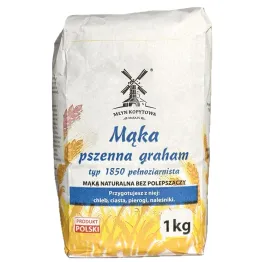 Mąka Pszenna Graham Typ 1850 Pełnoziarnista 1 kg - Młyn Kopytowa