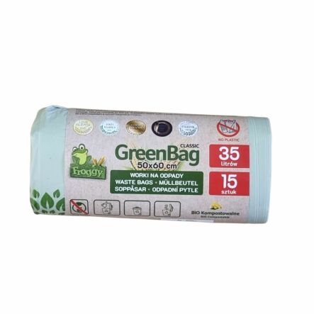 Worki Na Odpady Bio i Zmieszane (Kompostowalne) 35 L 15 szuk - Froggy