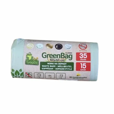 Worki Na Odpady Bio i Zmieszane (Kompostowalne) 35 L 15 szuk - Froggy