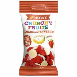 Banan i Truskawka Chrupiące Owoce do Kieszeni 23 g - Mixit