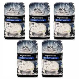 5 x Sól Kłodawska Krystaliczna do Zmywarki 1 kg - Kopalnia Soli Kłodawa