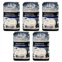 5 x Sól Kłodawska Krystaliczna do Zmywarki 1 kg - Kopalnia Soli Kłodawa
