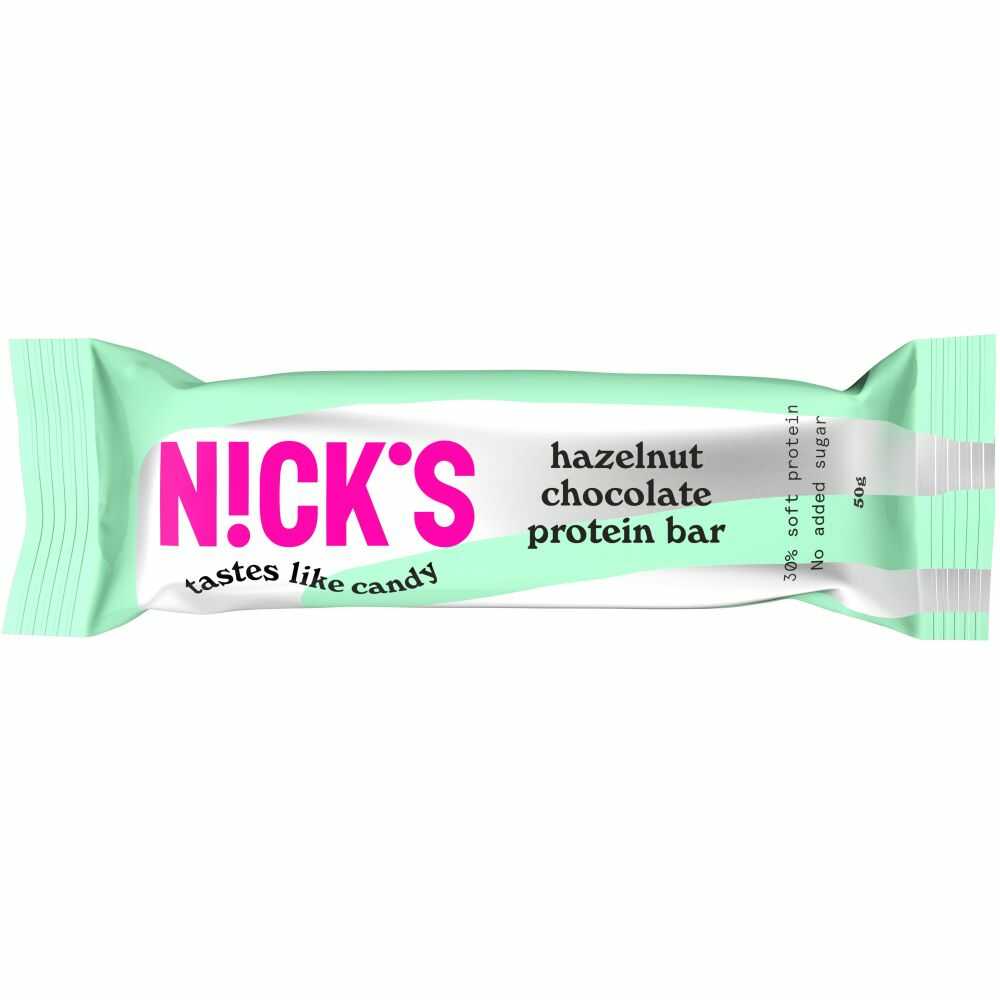 Baton Proteinowy z Kremem z Orzechów Laskowych w Mlecznej Czekoladzie 50 g - Nicks